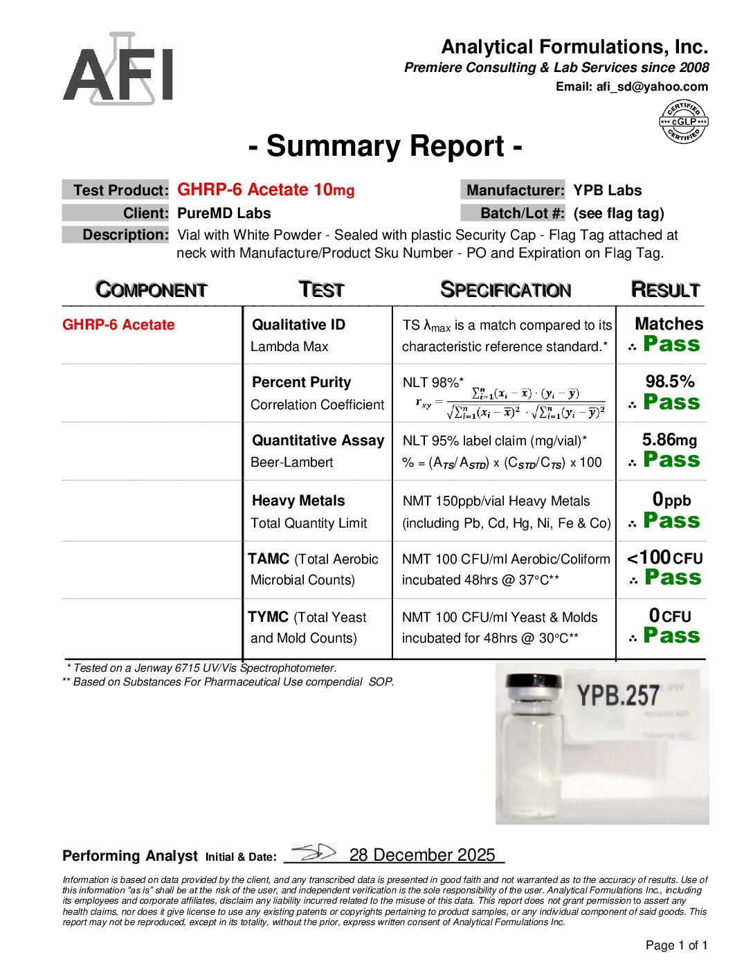 GHRP-6 Acetate - Image 2